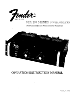 Fender SRA-200-StereoPowerAmplifier - Owners Manual